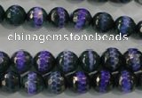 CAG5143 15 inches 8mm faceted round tibetan agate beads wholesale