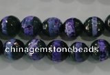 CAG5148 15 inches 10mm faceted round tibetan agate beads wholesale