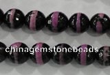 CAG5149 15 inches 10mm faceted round tibetan agate beads wholesale