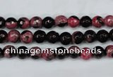 CAG5197 15 inches 6mm faceted round fire crackle agate beads