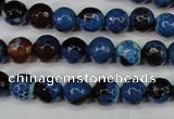 CAG5216 15 inches 8mm faceted round fire crackle agate beads