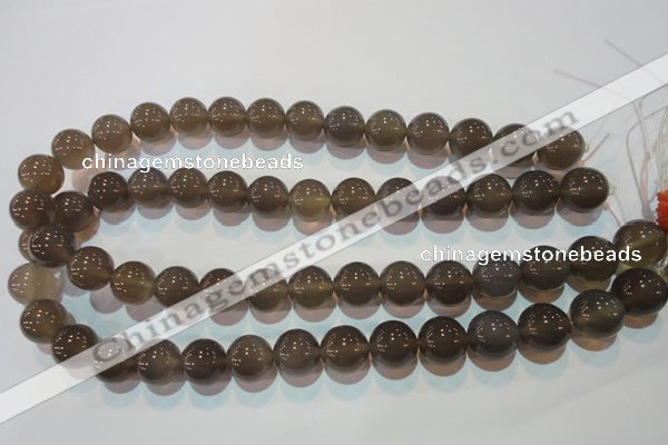 CAG5244 15.5 inches 14mm round Brazilian grey agate beads wholesale