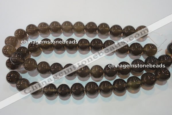 CAG5245 15.5 inches 16mm round Brazilian grey agate beads wholesale