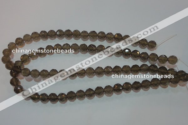 CAG5248 15.5 inches 10mm faceted round Brazilian grey agate beads