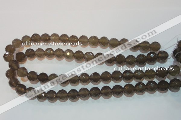 CAG5249 15.5 inches 12mm faceted round Brazilian grey agate beads