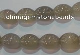 CAG5256 15.5 inches 10*12mm rice Brazilian grey agate beads