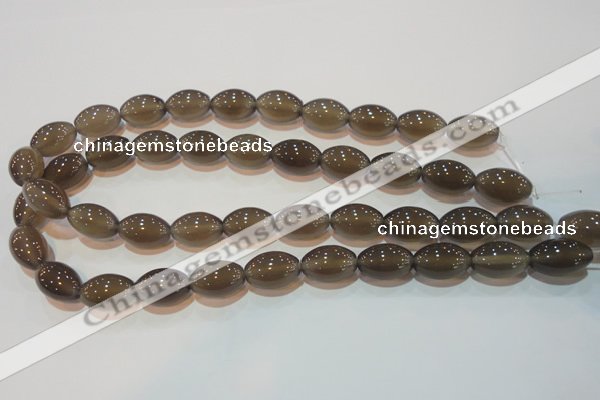 CAG5257 15.5 inches 12*18mm rice Brazilian grey agate beads