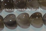 CAG5263 15.5 inches 16*16mm heart Brazilian grey agate beads