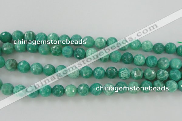 CAG5311 15.5 inches 8mm faceted round peafowl agate gemstone beads