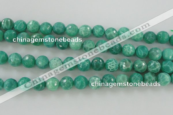 CAG5313 15.5 inches 12mm faceted round peafowl agate gemstone beads