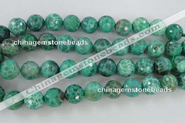 CAG5315 15.5 inches 16mm faceted round peafowl agate gemstone beads