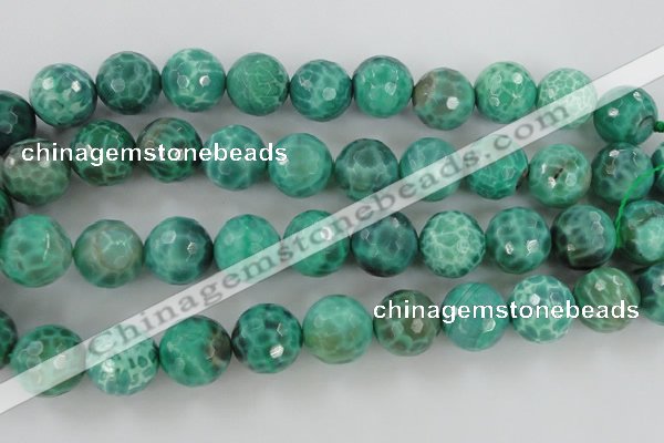 CAG5316 15.5 inches 18mm faceted round peafowl agate gemstone beads