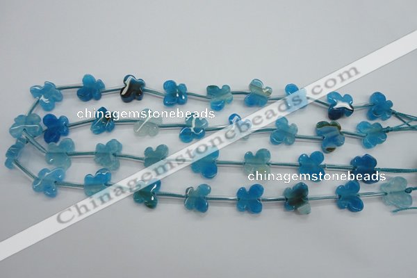 CAG5373 15.5 inches 13*15mm carved butterfly dragon veins agate beads