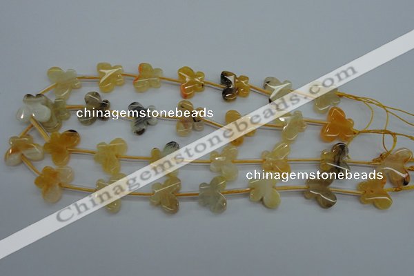 CAG5376 15.5 inches 16*20mm carved butterfly dragon veins agate beads