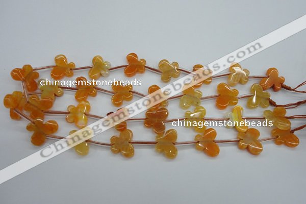 CAG5377 15.5 inches 16*20mm carved butterfly dragon veins agate beads