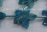 CAG5384 15.5 inches 27mm carved flower dragon veins agate beads