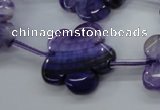 CAG5392 15.5 inches 24mm carved flower dragon veins agate beads