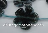 CAG5399 15.5 inches 26mm – 28mm carved flower dragon veins agate beads