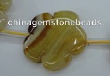 CAG5401 15.5 inches 30mm carved flower dragon veins agate beads