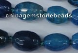 CAG5407 10*14mm – 20*30mm faceted drum dragon veins agate beads