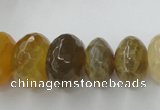 CAG5411 8*12mm – 13*22mm faceted rondelle dragon veins agate beads