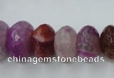 CAG5413 8*12mm – 13*22mm faceted rondelle dragon veins agate beads