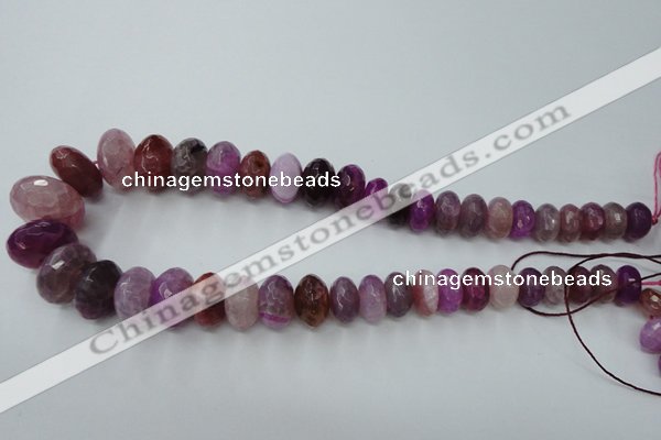 CAG5413 8*12mm – 13*22mm faceted rondelle dragon veins agate beads