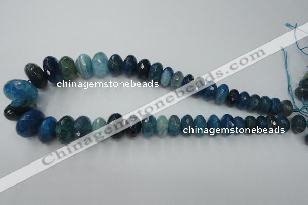 CAG5416 8*12mm – 13*22mm faceted rondelle dragon veins agate beads