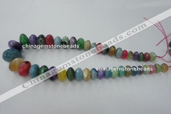 CAG5420 8*12mm – 13*22mm faceted rondelle dragon veins agate beads