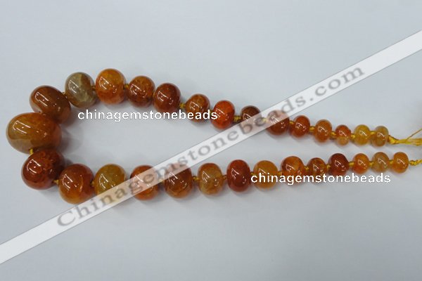 CAG5422 8*12mm – 20*30mm rondelle dragon veins agate beads