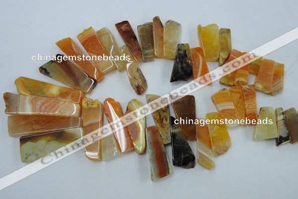 CAG5452 15.5 inches 16*20mm - 17*70mm freeform agate gemstone beads