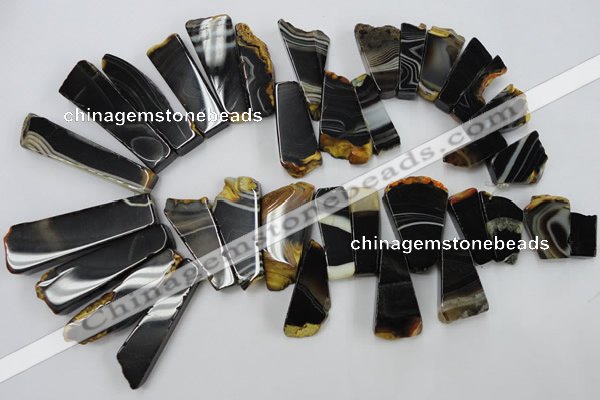 CAG5463 15.5 inches 16*26mm - 20*66mm freeform agate gemstone beads