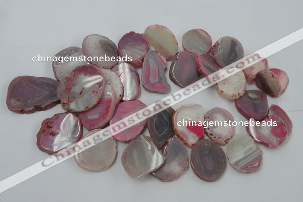 CAG5470 15.5 inches 22*25mm - 35*40mm freeform agate gemstone beads