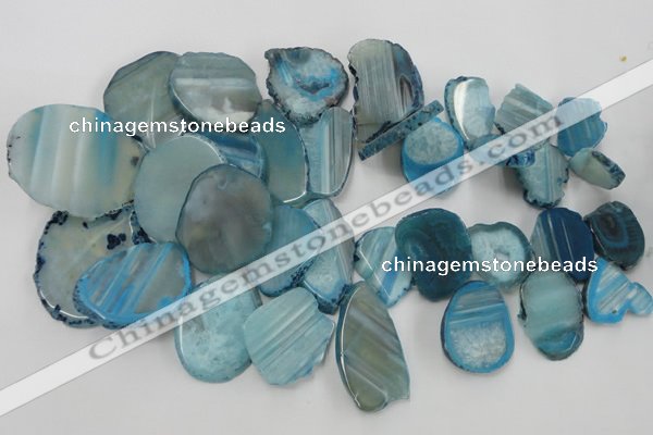 CAG5473 15.5 inches 16*22mm - 40*45mm freeform agate gemstone beads