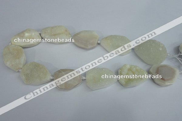 CAG5480 15.5 inches 22*30mm - 30*40mm freeform agate gemstone beads