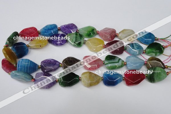 CAG5493 15.5 inches 18*22mm freeform agate gemstone beads