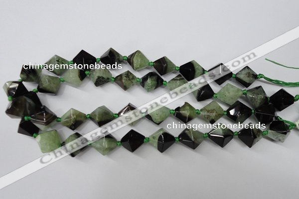 CAG5499 15.5 inches 18*18mm faceted bicone agate gemstone beads