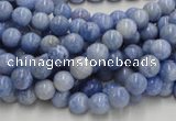 CAG550 16 inches 4mm round blue agate gemstone beads wholesale