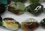 CAG5505 15.5 inches 15*20mm – 20*25mm faceted nuggets agate beads