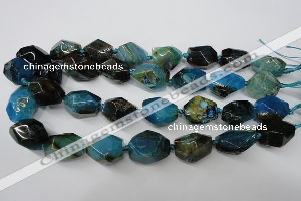 CAG5506 15.5 inches 15*20mm – 20*25mm faceted nuggets agate beads