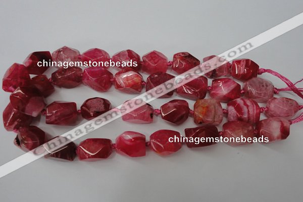 CAG5508 15.5 inches 15*15*20mm faceted nuggets agate beads