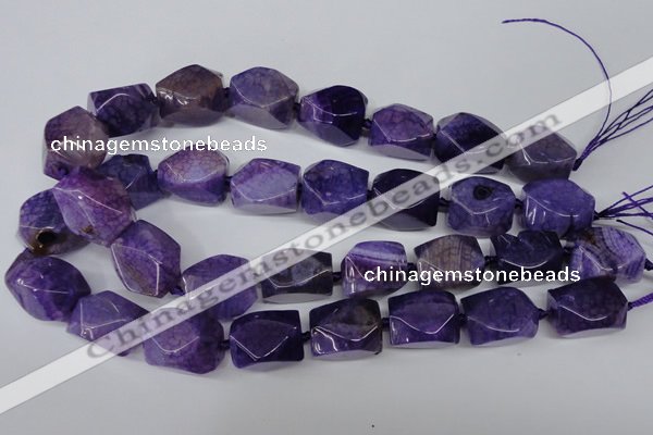 CAG5510 15.5 inches 16*17*22mm faceted nuggets agate beads