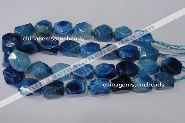 CAG5511 15.5 inches 16*17*22mm faceted nuggets agate beads