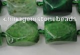 CAG5512 15.5 inches 16*17*22mm faceted nuggets agate beads