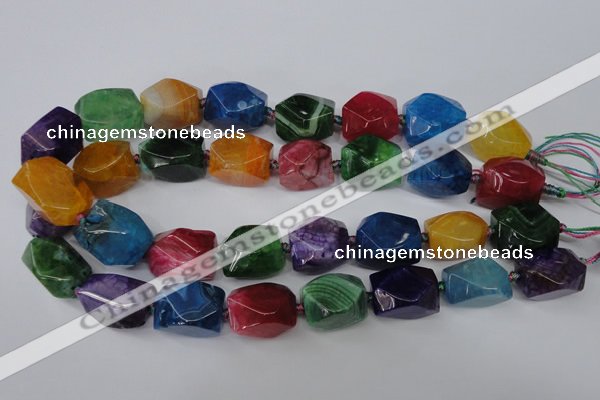 CAG5513 15.5 inches 16*17*22mm faceted nuggets agate beads