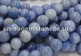 CAG552 16 inches 8mm round blue agate gemstone beads wholesale