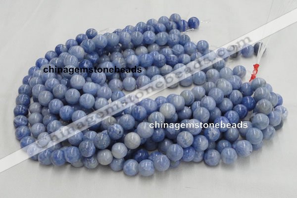 CAG552 16 inches 8mm round blue agate gemstone beads wholesale