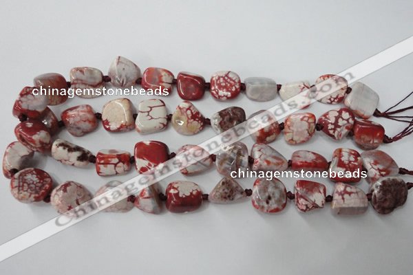 CAG5520 15.5 inches 16*18mm nuggets agate gemstone beads