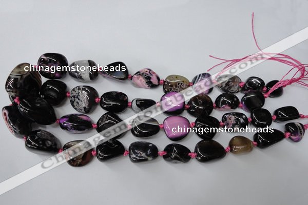 CAG5527 15.5 inches 14*18mm - 22*32mm nuggets agate gemstone beads