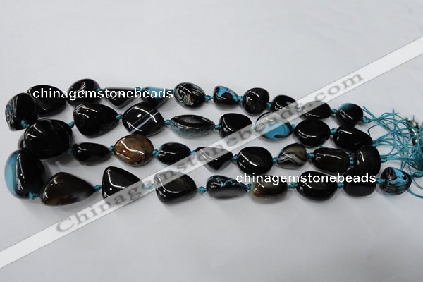 CAG5529 15.5 inches 14*18mm - 22*32mm nuggets agate gemstone beads